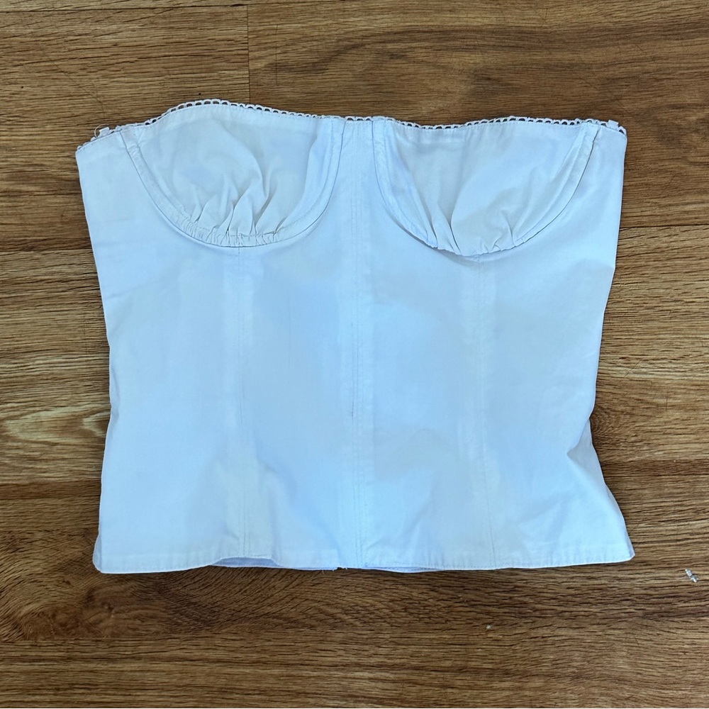 Danielle Bernstein White Corset Top
